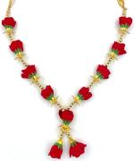 Xtore (24 Inch) Big Size Artificial Rose Garland for Photo Frame | Handmade Gulab Moti Artificial Flower Mala for God Idols - Purple