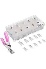 Sminakh Acrylic Nail Tips French Fake Nails with Nail Clipper 500pcs