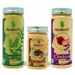HerbtoniQ 100% Natural Curry Leaves, Dry Amla, and Onion Powder For Dandruff, Hair-Fall (425 Gram)