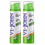 VI-JOHN Classic Menthol Shave Foam for Sensitive Skin with Tea Tree Oil (200 GM EACH) (PACK OF 2) (400 g)