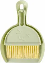 KATHIYAWADI Small Broom and Dustpan Set Bunny Cleaning Tool for Home Kitchen | Plastic | Green 20.8 x 14.7 Cm,Material : Plastic, Color : Multi