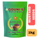 Gouni's Premium Mustard Seeds | Rai seeds| Premium Quality Indian Spices | Pack of 1KG
