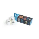 Stag Iconic 2 Star White Table Tennis Balls Pack of 3 Premium ABS Material for Superior Performance