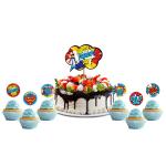 Festiko Super Dad Cake Toppers Combo (Set of 7 Pcs), Father's Day Decoration Supplies, Happy Father's Day