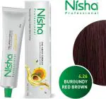 Nisha Professional Permanent Hair Colour Creme Black Hair color 1.0, 60gm 100% Gray Coverage Anti Aging Professional Salon Hair Colour