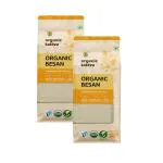 ORGANIC TATTVA Organic Besan Bengal gram Flour 100% Chana Dal Fine Besan Rich in Protein Naturally Gluten Free Pesticide and Chemical Free (Pack Of 2 _ 500 Gram)