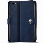 Fastship OPPO CPH-1801 / A71k Flip Cover | Full Body Protection |Back TPU Wallet Stylish Button Magnetic Book Cover Leather Flip Case for OPPO A71k - Blue