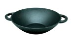 Trilonium Pre-Seasoned Cast Iron Kadhai | Wok 24cm - Induction Compatible