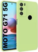 Newselect Motorola Moto G71 5G, Moto G71 5G Green Rubber Back Cover