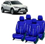 AUTO-SAFE Blue, White Leatherette Car Seat Cover for Hyundai i20 Active