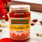 AYODvati PremiumRed Chandan Tika - 25g | Pure Sandalwood Paste with Long Lasting Fragrance | Tilak for Daily Pooja, Hawan (Pack of 2)