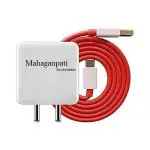 Mahaganpati Accessories 65 W VOOC 6 A Mobile 65W SUPER VOOC/FLASH/WRAP/DART FAST CHARGE FOR OnePlus Nord CE 2 Lite 5G Charger with Detachable Cable (White, Cable Included)
