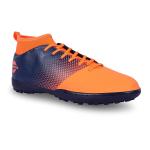 Nivia Ashtang Futsal Shoes for Turf Ground for Mens | Rubber Studs with PU Synthetic Leather Upper | Die Cut Light Weight Insole | Ideal for Hard Surfaces Artificial Turf Surfaces (F. Orange) UK-10