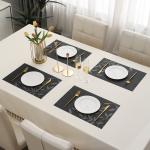 HOKIPO PVC Set of 4 Mats for Dining Table - 45x30 cm
