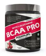 PowerLift BCAA Pro (300gm Lychee) for Men & Women, with Electrolytes, Glutamine, Muscle Recovery & Endurance BCAA Powder, 7 Grams of Amino Acids, Energy drink for Workout (30 servings)