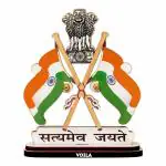 VOILA Indian Flags with Satyamev Jayate Symbol Wood Stand for Car Dashboard Pack of 3