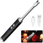 KSBOY Rechargeable l Electric Gas Lighter l 280 mAh High Battery Capacity l Kitchen Lighter l Chargeable USB Arc Long Lighter for Candle Flexible Lighter Neck l Electric Lighter l Lighter
