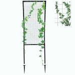 Invelligen Black Garden Trellis with Creeper Support 7 ft