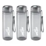 Milton Hector 1000 Grey Plastic Water Bottle,1000 ml (pack of 3)