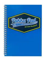 Pukka Pad A5 Size Single Line Ruled Notebook 200 Pages Perforated Pages Blue Card Cover 80Gsm Vision Range