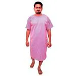 Avneel Pure Cotton Patient Dress Patient Gown/Examination/Both Side Wearable Hospital use Gown, Patient Gown (red) Free Size Unisex