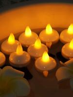 Dizaa Party Flameless Sensor Waterproof Candle Lamp Float On Water Led Plastic Floating Tea Lights | Electric Candle Lights for Decoration | Diwali Lights (12 pcs)