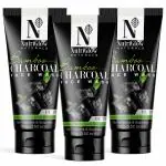 NutriGlow NATURAL'S Bamboo Charcoal Face Wash,Detoxifies Skin and Remove dead Skin cells, All Skin Types 100gm (Pack of 3)