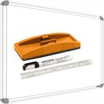 SRIRATNA Non Magnetic 1.5x2 feet, Double Side Writing Whiteboard & Chalk Board, Combo of 4 Items Whiteboards and Duster Combos (White, Green)