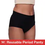 Be Me Hiphugger Period Panties For Women| Strong Leak Protection Hipster| Durable Design Underwear Holds More Than 3 XL Pads (Black, M)
