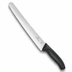 Victorinox Swiss Classic Bread & Pastry Knife, Stainless Steel Knife For Cutting Cake, Butter, & Bread, Black, 26 Cm, Swiss Made