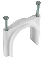 Hi-Plasst Double Nail Pipe Cable Clip Wire Fastener Circle Cable Clips With Nails 20 mm