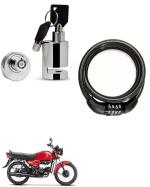 QiisX Heavy Duty Disc Brake Lock Anti Theft Security Lock with Helmet Lock Premium Black Heavy Number Lock for Hero CD Dawn