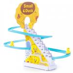 QUALITIO Duck Track Racer Duck Slide Toy Set with Lights and Music (Multicolor)