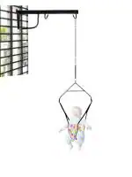 Vparents 2 in 1 Baby Toddler Jumper with Window Hanging Metal Stand Cum Baby Walking Harness Function, Fun Activity for 6-12 Months Baby Infant (Purple)