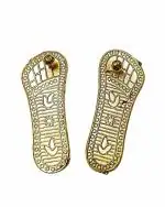 Shubhanjali store Metal Shri Maa Lakshmi Charan Paduka (5.7 x 2.2 cm)