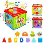 KTRS Enterprise 6-in-1 Activity Cube Learning Activity Center Play Square with Musical Toys Multi Purpose Educational Toys for Kids 18 Months and Up (Multicolor)