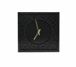 Future Works Wooden Square Black Solid Designer Wall Clock / Modern Wall Clock / Big Size Wall Clocks for Home, Office, Bedroom, Kitchen (15 inch) (Black)
