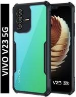 XOVO Back Cover for vivo V23 5G (Transparent, Dual Protection, Pack of 1)