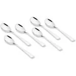 Fns International Olive Baby Spoon Set of 6 Pcs Stainless Steel Tea Spoon Set (Pack of 6)