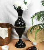 AdiCollar Flower Vase Big Size for Living Room Corner - 24 Inches Long - Black Star - Pack of 1