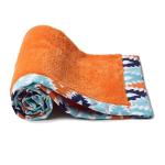 Bacati Aqua, Orange and Navy Aztec Baby Blanket 104 cm x 76 cm