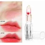 DIVYA UNIQUES Beautiful Crystal Flower Jelly Lipstick, Waterproof Long Lasting Lip Balm Lips Moisturizer Magic Temperature Color Change Lip Gloss Korean Lipstick Pack Of 1 (Multicolor)
