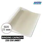 Namibind 100 Pcs Thermal Folder Transparent Thermal Binding Cover, Presentation Cover (25mm)