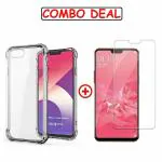 Kite Digital Oppo REALME C1 Transparent Bumper Shock Proof Corner Soft TPU Silicone Flexible Back Case Cover and Premium Tempered Glass Screen Protector