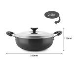 RBGIIT Hard Aodized Kadai Kadhai Works Decorative Serving Cooking Bartan With Stainless Steel Lid Fetting Handle HC-81