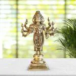 ARTVARKO Brass Brahma The Creator in Trimurti with Four Heads Idol - 15 inch