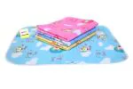 Kwitchy Nappy Changing Mat/Sleeping mats/Water Proof Bed Protector with Foam Cushioned for New Born Baby Sheets (Pack of 4)