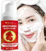 KURAIY PURE STRAWBERRY 60ml Facial Exfoliating Mousse Deep Remove Cleaning All Skin Types Smooth Skin Exfoliator Peeling Gel Face Washing Product