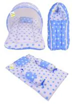 KwitchyNew Born Baby Boy’s & Baby Girl’s Bedding Set Mosquito Net Bed Sleeping Bag and Gaddi Set (0-6 Months)