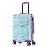 Nasher Miles Denver Hard-Sided Polycarbonate Printed Cabin Light Blue 20 inch |55cm Trolley Bag